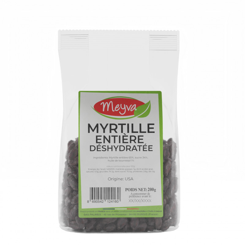 Meyva PAV - Myrtille Entière Déshydratée - 12x200g