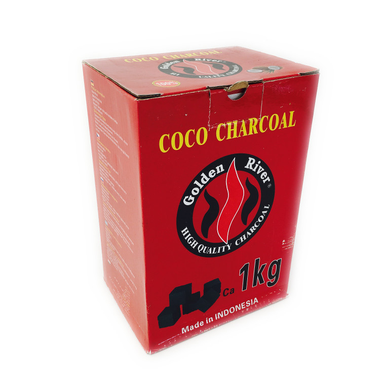 Grossiste alimentaire Halal CHARBON CUBE GOLDEN RIVER COCO CHARCOAL x20  (colis complet) Distributeur CHARBON CHICHA en GROS